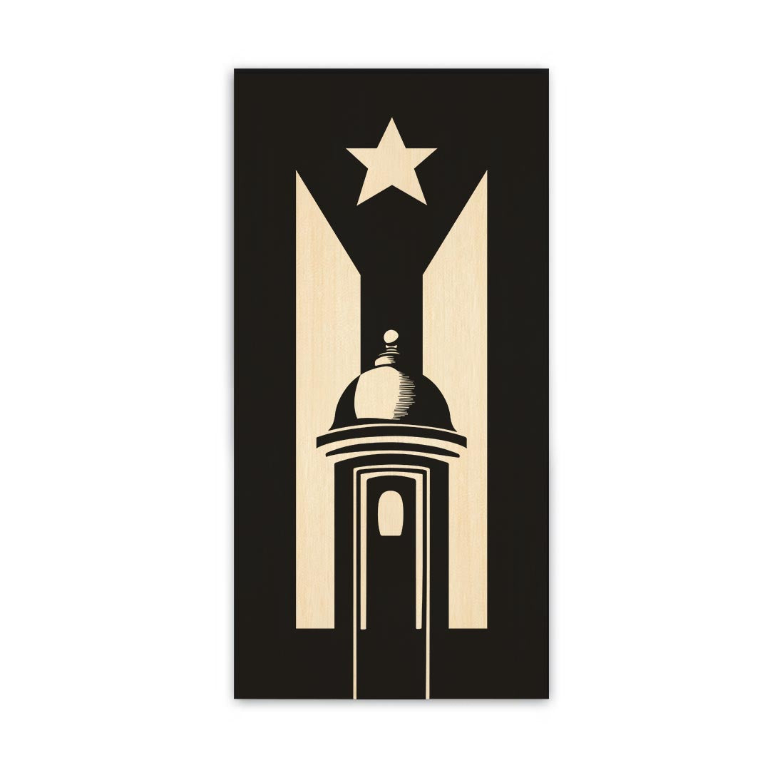 Bandera de Puerto Rico con garita