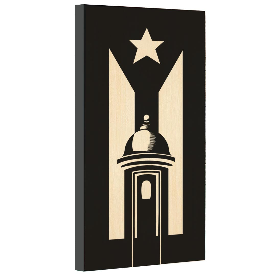 Bandera de Puerto Rico con garita