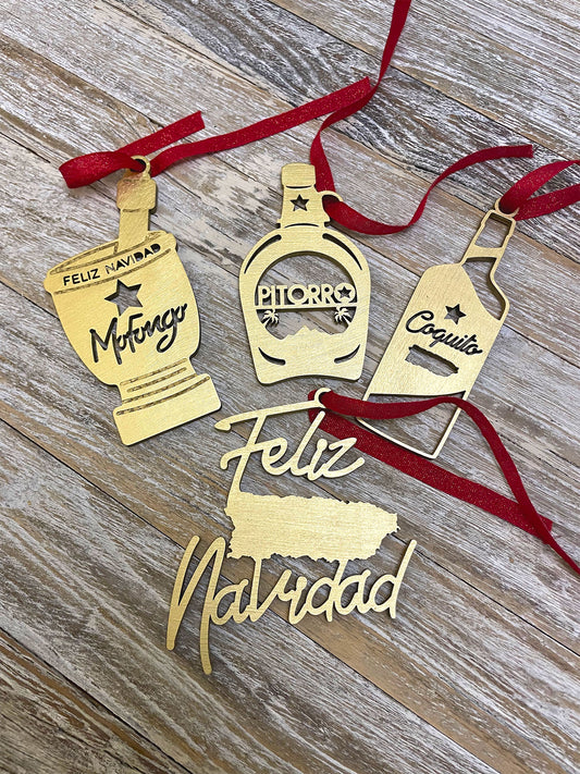 Combo de Feliz Navidad, Pitorro, coquito y mofongo