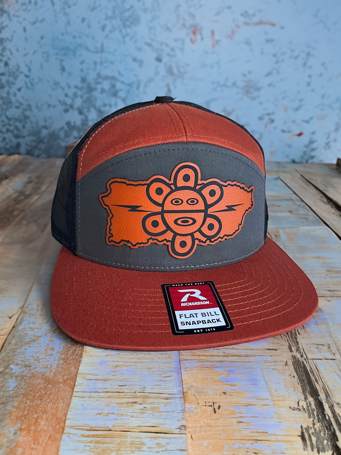 Gorra Mapa PR - Naranja/Negro