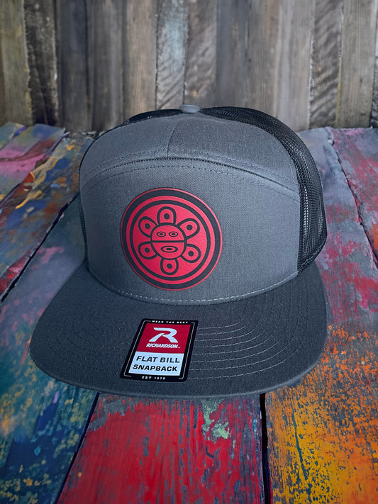 Gorra Sol Taino - Negra/Gris/Roja